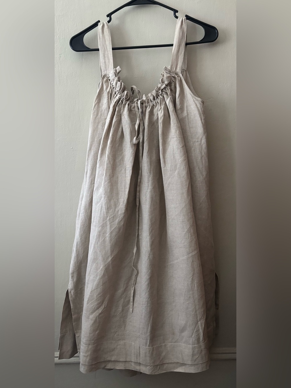 Women's Sleeveless Midi Dress in Light Taupe - Picture 4 of 8